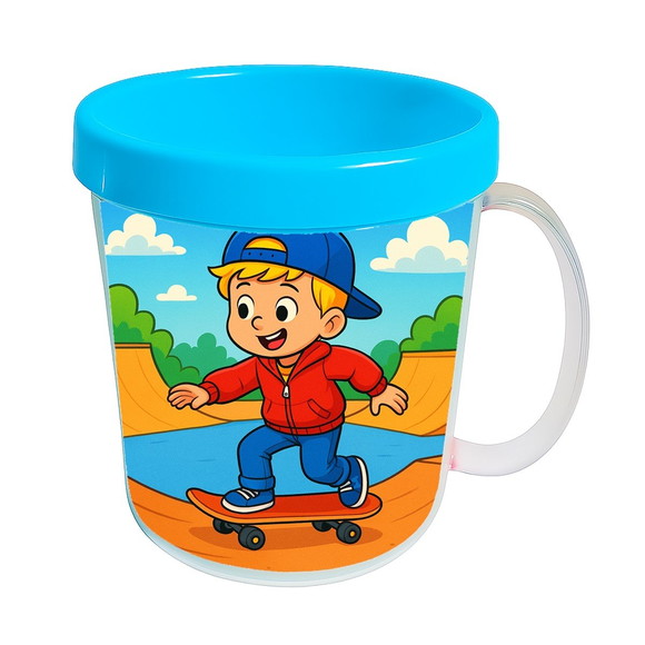 Caneca Acrílica Infantil Personalizada Skate Kids - Imagem 2