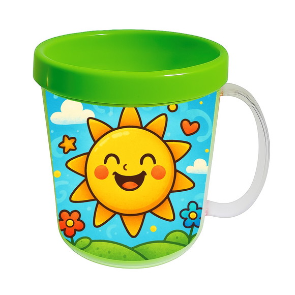 Caneca Acrílica Infantil Personalizada Sol Sorridente - Imagem 4