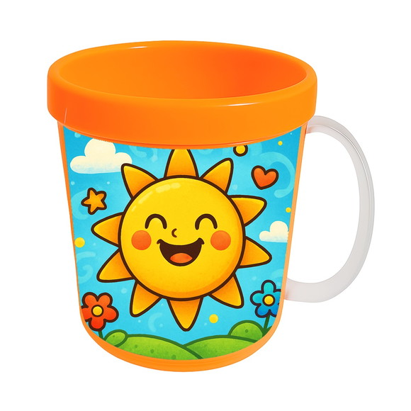 Caneca Acrílica Infantil Personalizada Sol Sorridente - Imagem 5