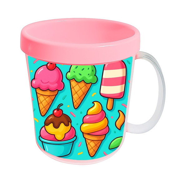 Caneca Acrílica Infantil Personalizada Sorvetes - Imagem 3