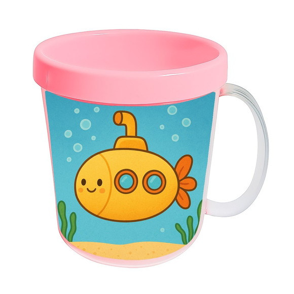 Caneca Acrílica Infantil Personalizada Submarino - Imagem 3