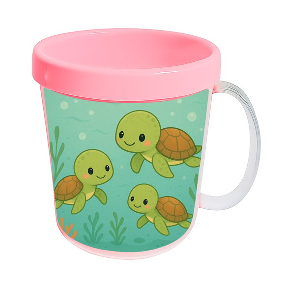 Caneca Acrílica Infantil Personalizada Tartaruguinhas - Imagem 3
