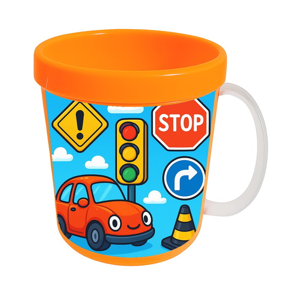 Caneca Acrílica Infantil Personalizada Trânsito - Imagem 5