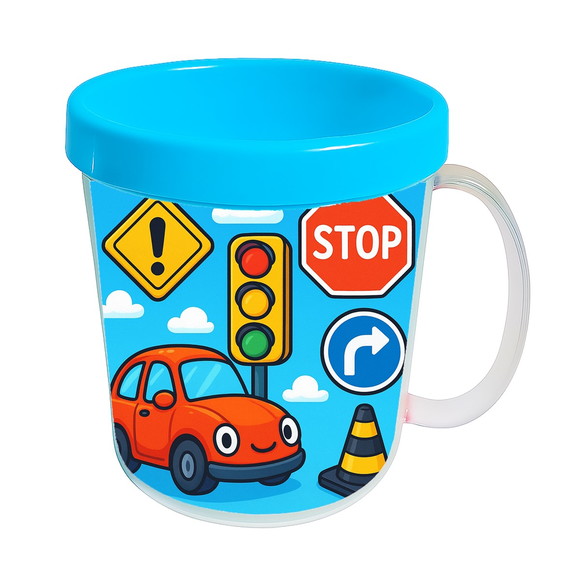 Caneca Acrílica Infantil Personalizada Trânsito - Imagem 2