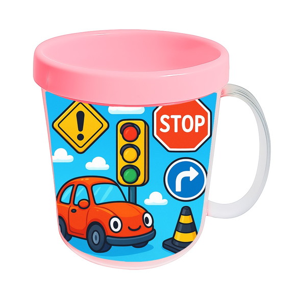 Caneca Acrílica Infantil Personalizada Trânsito - Imagem 3