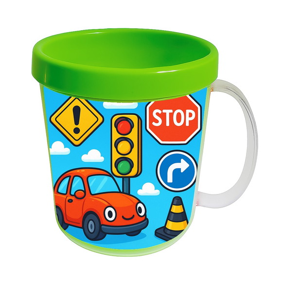 Caneca Acrílica Infantil Personalizada Trânsito - Imagem 4
