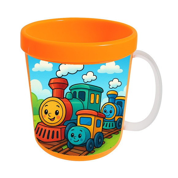 Caneca Acrílica Infantil Personalizada Trens Antigos - Imagem 5