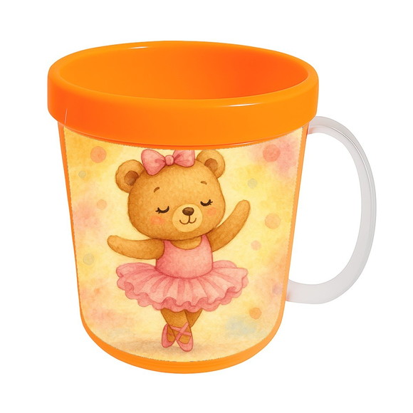Caneca Acrílica Infantil Personalizada Ursinha Bailarina - Imagem 5