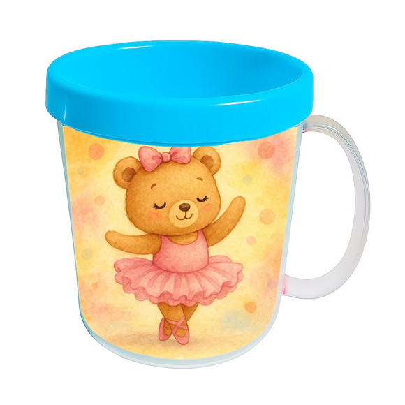 Caneca Acrílica Infantil Personalizada Ursinha Bailarina - Imagem 2