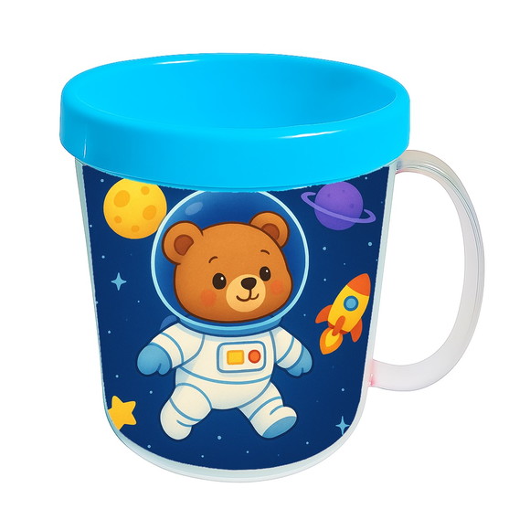 Caneca Acrílica Infantil Personalizada Ursinho Astronauta - Imagem 2