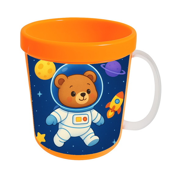 Caneca Acrílica Infantil Personalizada Ursinho Astronauta - Imagem 5