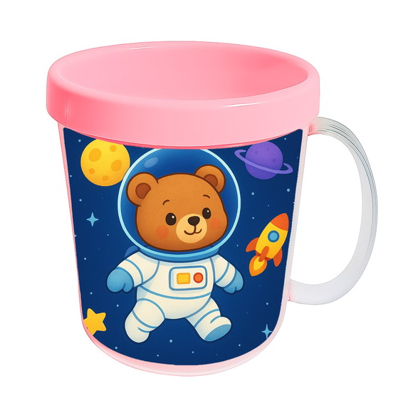 Caneca Acrílica Infantil Personalizada Ursinho Astronauta - Imagem 3
