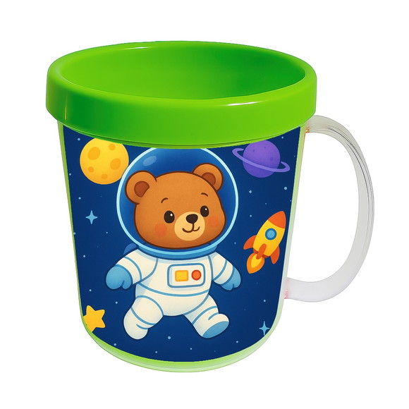 Caneca Acrílica Infantil Personalizada Ursinho Astronauta - Imagem 4