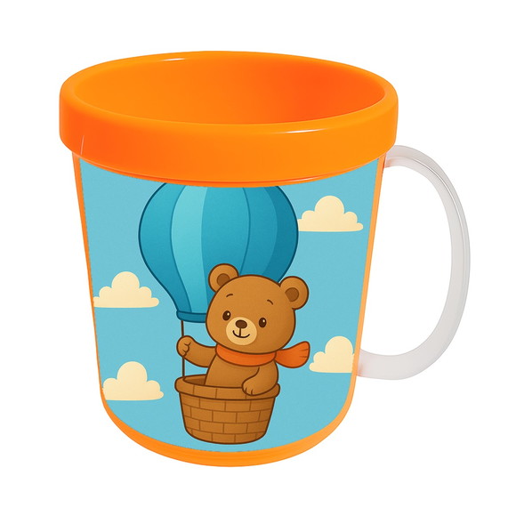 Caneca Acrílica Infantil Personalizada Ursinho Baloeiro - Imagem 5