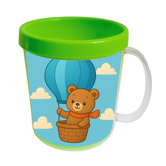 Caneca Acrílica Infantil Personalizada Ursinho Baloeiro - Imagem 4