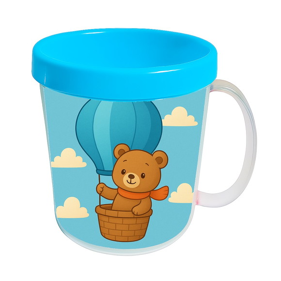 Caneca Acrílica Infantil Personalizada Ursinho Baloeiro - Imagem 2