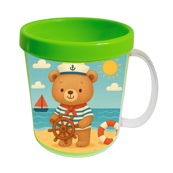 Caneca Acrílica Infantil Personalizada Ursinho Marinheiro - Imagem 4