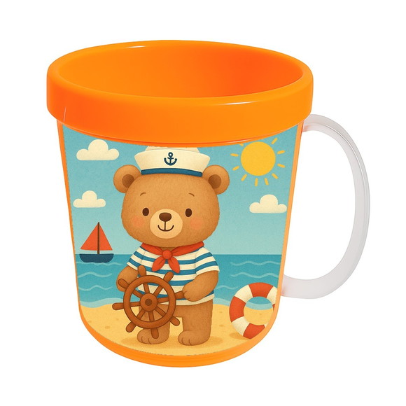 Caneca Acrílica Infantil Personalizada Ursinho Marinheiro - Imagem 5