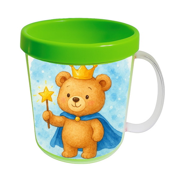 Caneca Acrílica Infantil Personalizada Ursinho Príncipe - Imagem 4