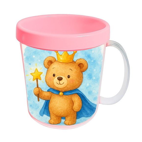 Caneca Acrílica Infantil Personalizada Ursinho Príncipe - Imagem 3