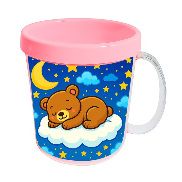 Caneca Acrílica Infantil Personalizada Ursinho Soninho - Imagem 3