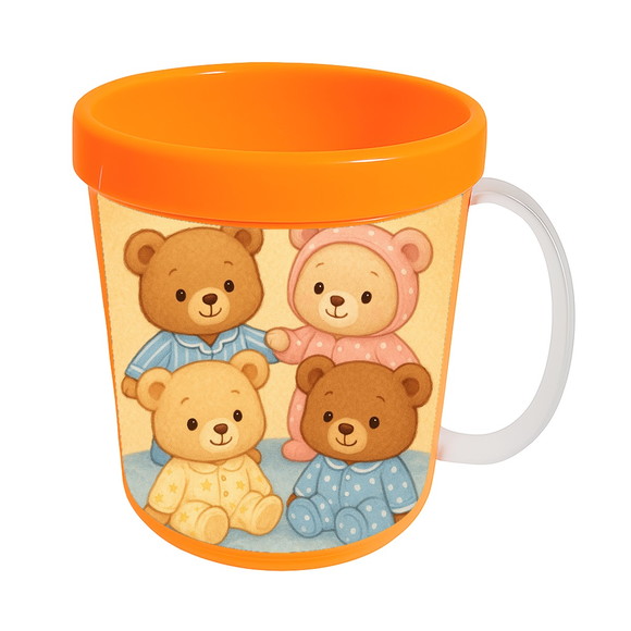 Caneca Acrílica Infantil Personalizada Ursinhos de Pijama - Imagem 5