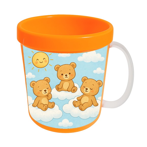 Caneca Acrílica Infantil Personalizada Ursinhos na Nuvem - Imagem 5