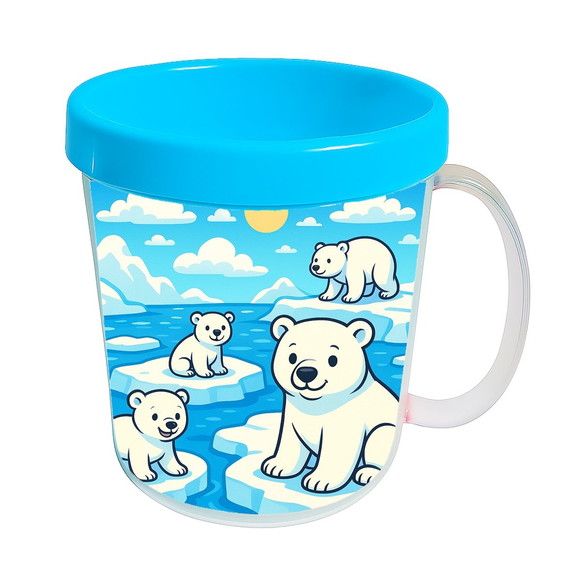 Caneca Acrílica Infantil Personalizada Ursos Polares - Imagem 2