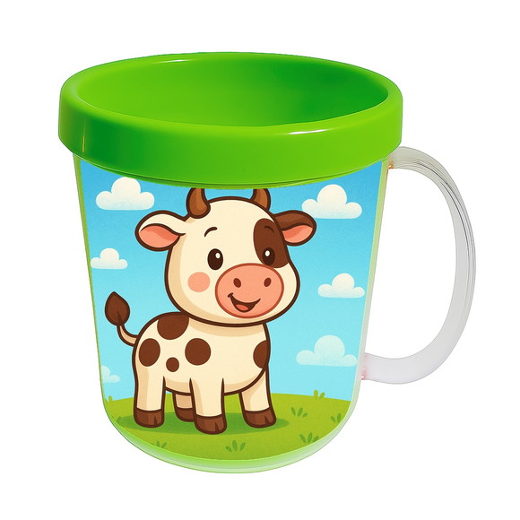 Caneca Acrílica Infantil Personalizada Vaquinha - Imagem 4