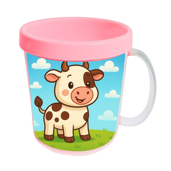 Caneca Acrílica Infantil Personalizada Vaquinha - Imagem 3