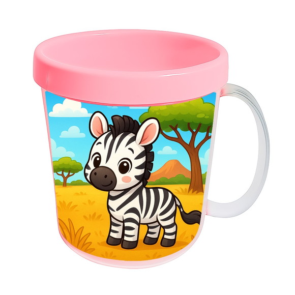 Caneca Acrílica Infantil Personalizada Zebra Baby - Imagem 3