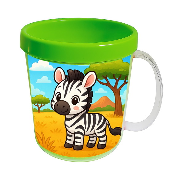 Caneca Acrílica Infantil Personalizada Zebra Baby - Imagem 4