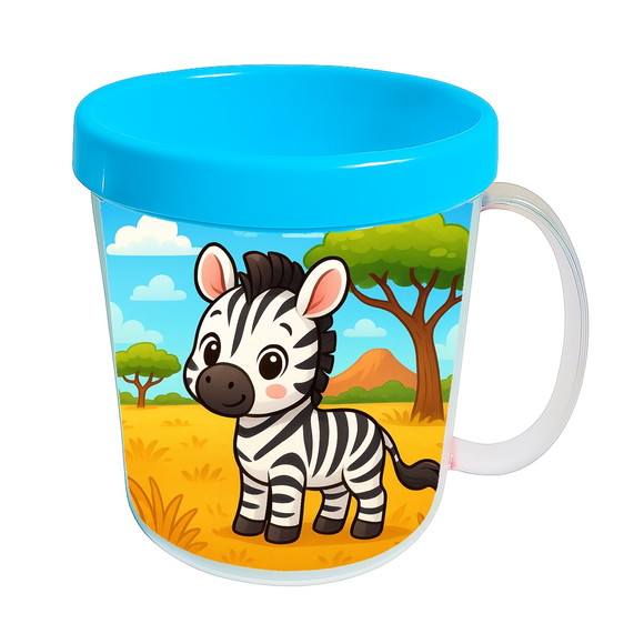 Caneca Acrílica Infantil Personalizada Zebra Baby - Imagem 2