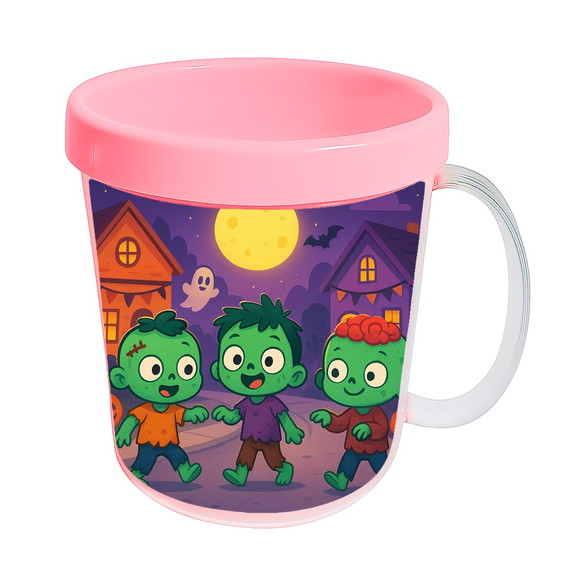 Caneca Acrílica Infantil Personalizada Zumbis Fofinhos - Imagem 3