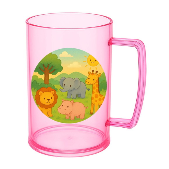 Caneca de Chopp Infantil Personalizada Animais Selvagens - Imagem 3