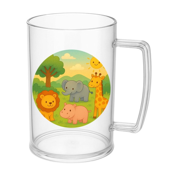 Caneca de Chopp Infantil Personalizada Animais Selvagens - Imagem 5