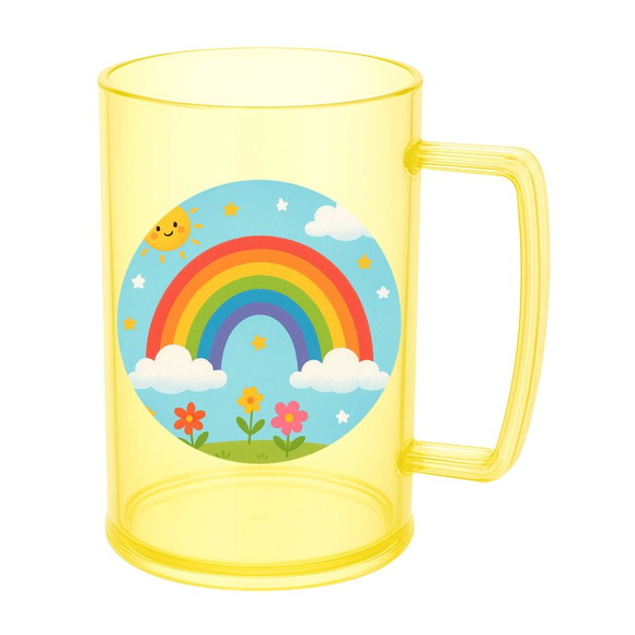 Caneca de Chopp Infantil Personalizada Arco-íris