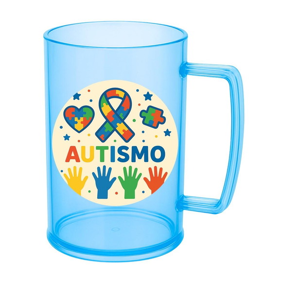 Caneca de Chopp Infantil Personalizada Autismo - Imagem 2