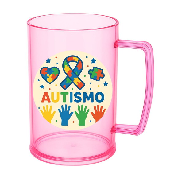 Caneca de Chopp Infantil Personalizada Autismo - Imagem 3