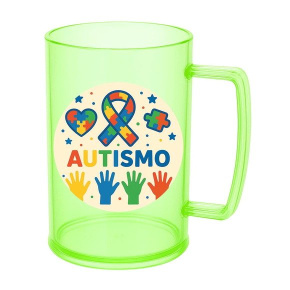 Caneca de Chopp Infantil Personalizada Autismo - Imagem 4