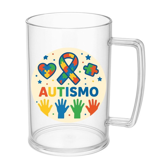 Caneca de Chopp Infantil Personalizada Autismo - Imagem 5
