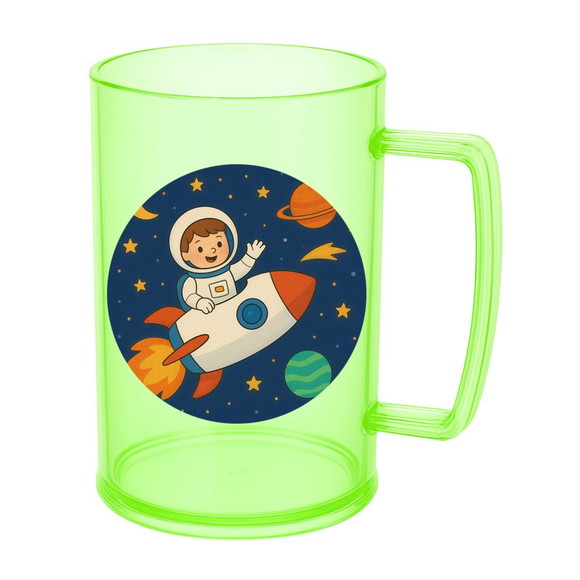 Caneca de Chopp Infantil Personalizada Aventura Espacial - Imagem 4