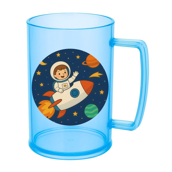 Caneca de Chopp Infantil Personalizada Aventura Espacial - Imagem 2