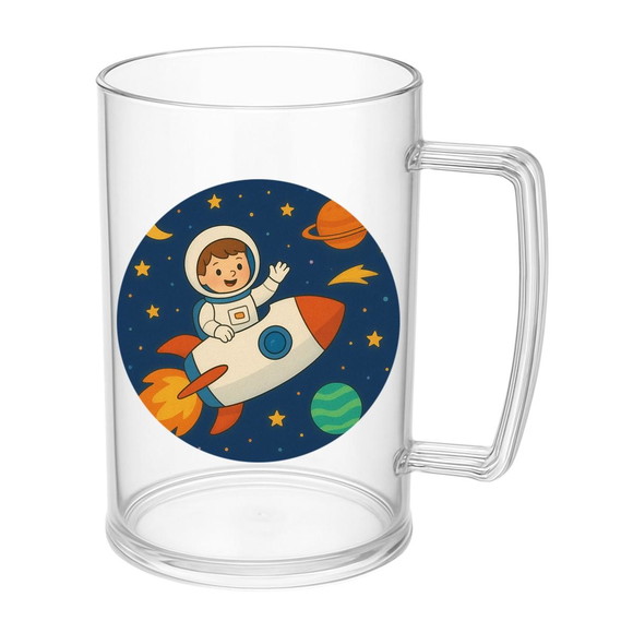 Caneca de Chopp Infantil Personalizada Aventura Espacial - Imagem 5