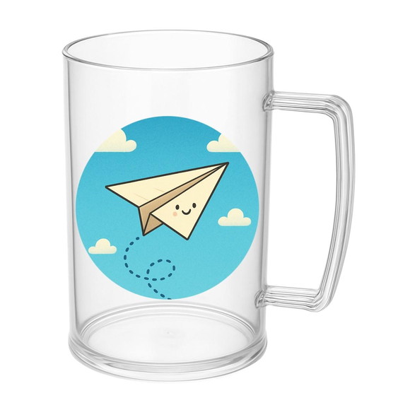 Caneca de Chopp Infantil Personalizada Aviãozinho de Papel - Imagem 5