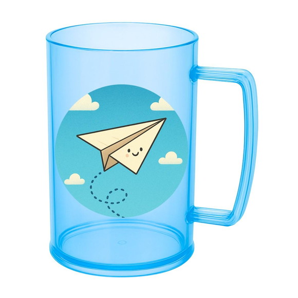 Caneca de Chopp Infantil Personalizada Aviãozinho de Papel - Imagem 2