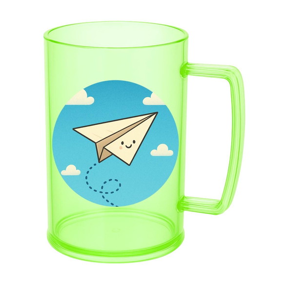 Caneca de Chopp Infantil Personalizada Aviãozinho de Papel - Imagem 4