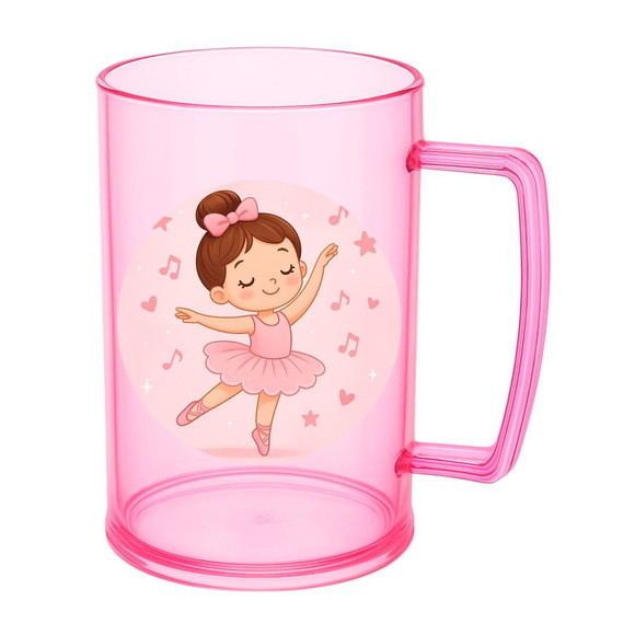 Caneca de Chopp Infantil Personalizada Bailarina - Imagem 3