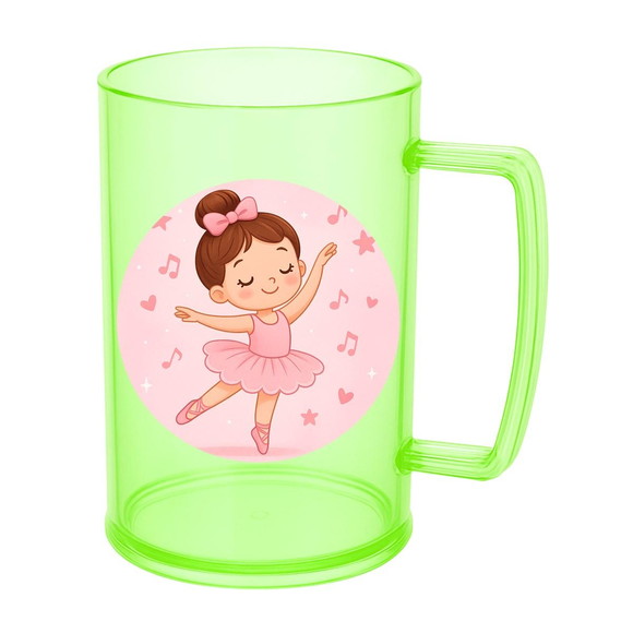 Caneca de Chopp Infantil Personalizada Bailarina - Imagem 4