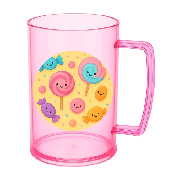 Caneca de Chopp Infantil Personalizada Balas e Pirulitos - Imagem 3